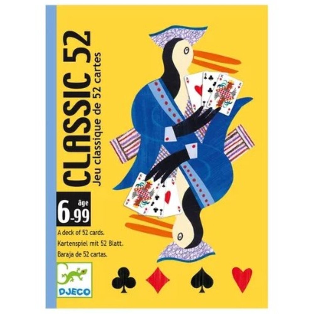 Djeco Classic 52 Card (MULTILINGUAL) for Age 6+ New Sealed